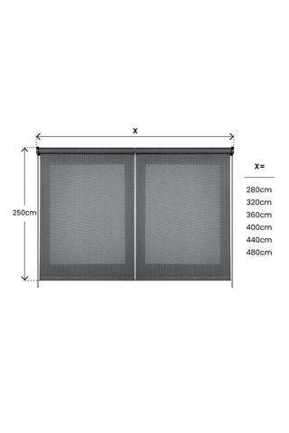 2 tenda a rullo solare XXL Screen Pro - Grigio scuro