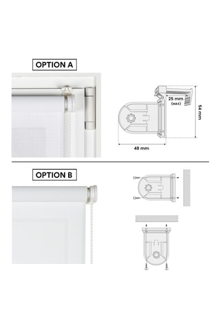 Tenda a rullo Clip & Fix - Bianco