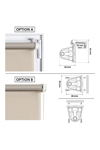 Tenda Clip & Fix Translucide - Beige scuro