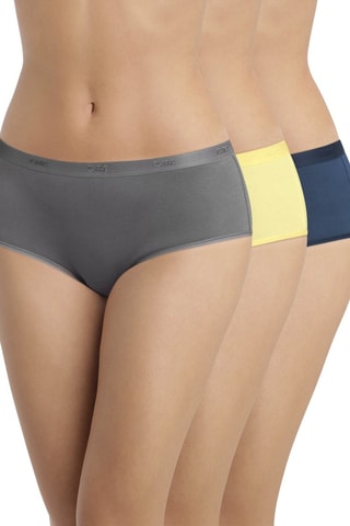 3 shortis Les Pockets Ecodim - Gris oscuro y amarillo - Dim