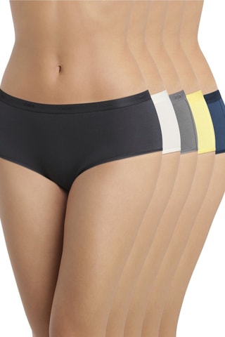 5 shortis Les Pockets Ecodim - Antracita y amarillo - Dim