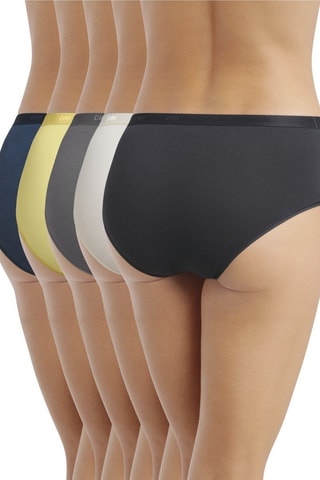 5 shortis Les Pockets Ecodim - Antracita y amarillo - Dim