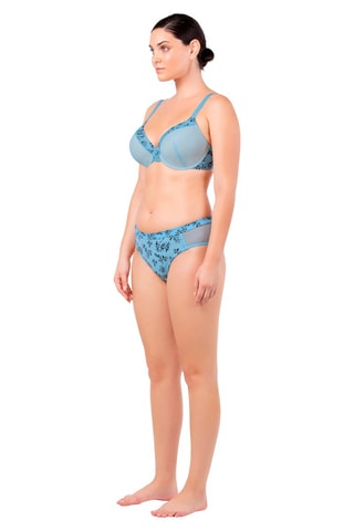 Sujetador con relleno Ivy - Celeste y negro - Parfait