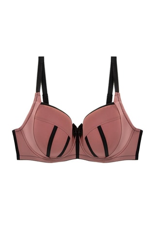 Sujetador con relleno Charlotte - Rosa dorado y negro - Parfait