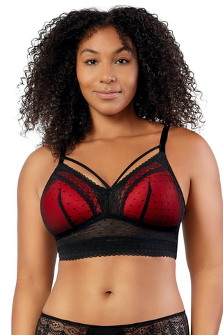 Bralette Mia Dot - Negro y rojo - Parfait