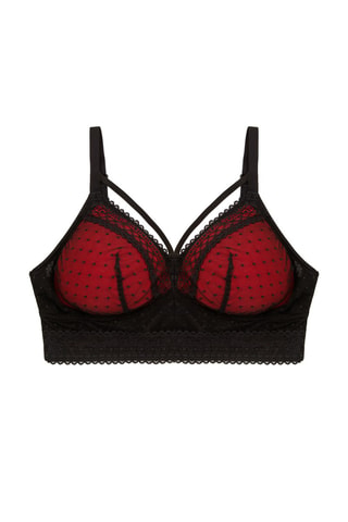 Bralette Mia Dot - Negro y rojo - Parfait