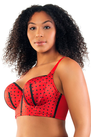 Sujetador con relleno Charlotte - Rojo y negro - Parfait