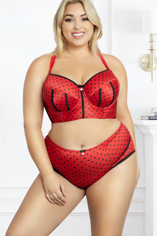Sujetador con relleno Charlotte - Rojo y negro - Parfait