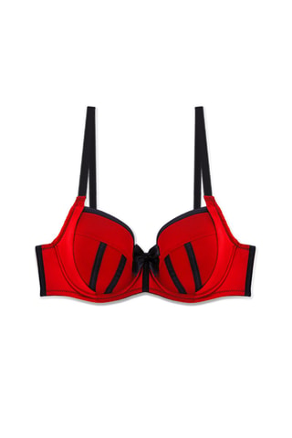Sujetador con relleno Charlotte - Rojo y negro - Parfait