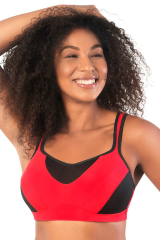 Sujetador deportivo Active - Rojo y negro - Parfait