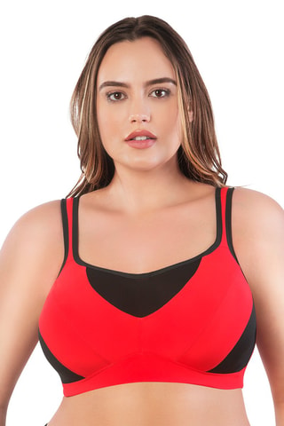 Sujetador deportivo Active - Rojo y negro - Parfait