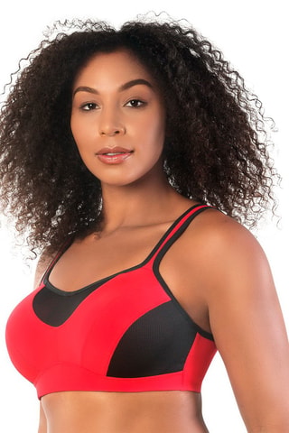 Sujetador deportivo Active - Rojo y negro - Parfait