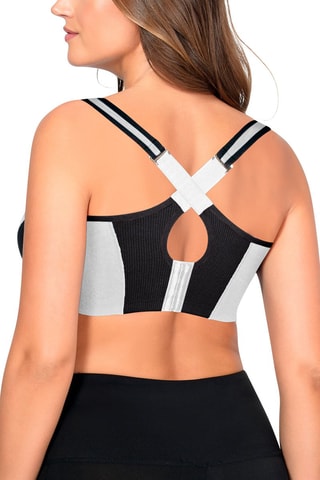 Sujetador deportivo Active - Negro y blanco - Parfait