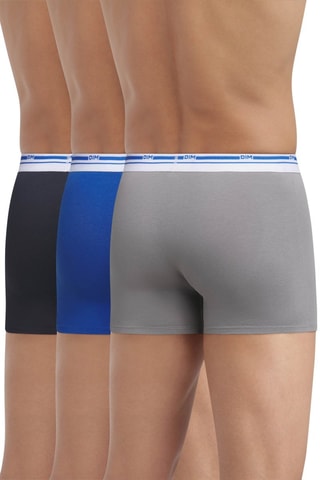 3 bóxers Classic Colors - Gris oscuro, azul rey y negro - Dim