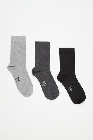 12 pares de calcetines Coton Nice Price - Gris jaspeado y antracita - Dim
