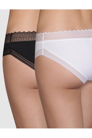 2 bragas Sexy Fashion - Blanco y negro - Dim