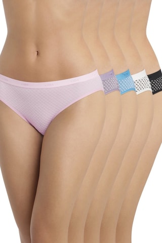 5 bragas Les Pockets Coton - Rosa y negro - Dim