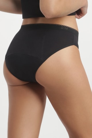 Braga menstrual Protect de algodón orgánico - Flujo medio y abundante - Negro - Dim