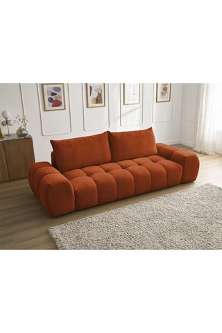 Canapé Everest - Orange - 3 places - En tissu texturé