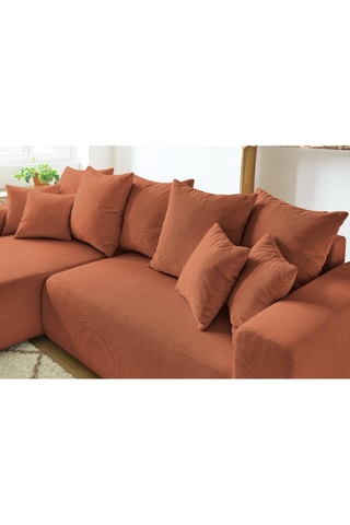 Canapé d'angle réversible convertible Envy - Terracotta - Couchage 231 x 130 cm