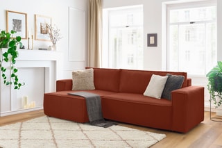 Canapé d'angle réversible convertible Nihad - Orange