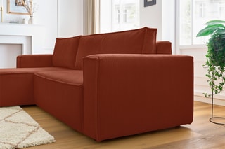 Canapé d'angle réversible convertible Nihad - Orange