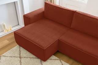 Canapé d'angle réversible convertible Nihad - Orange