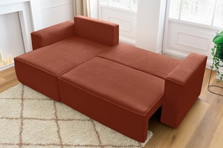Canapé d'angle réversible convertible Nihad - Orange