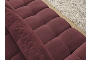 Canapé droit convertible Everest - Rouge - 3 places - En polyester - Couchage 153 x 197 cm