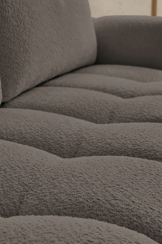 Canapé convertible Fuji - Gris foncé - 3 places - En tissu bouclette