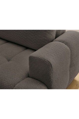 Canapé d’angle gauche convertible Fuji - Marron - 4 places - En polyester