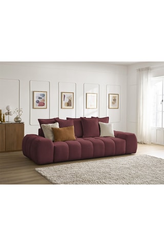 Canapé convertible Everest - Rouge - 3 places - En polyester