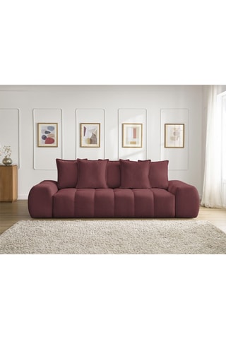 Canapé convertible Everest - Rouge - 3 places - En polyester
