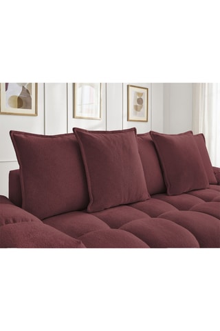 Canapé convertible Everest - Rouge - 3 places - En polyester