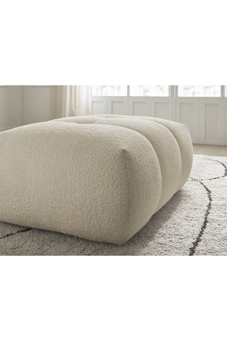 Pouf Fuji - Beige - En polyester