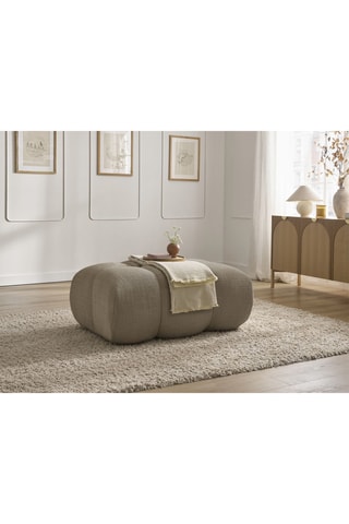 Pouf Ivane - Taupe - En polyester