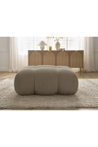 Pouf Ivane - Taupe - En polyester