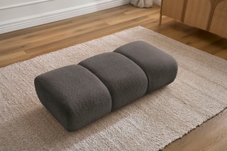 Pouf Pamira - Marron - En polyester
