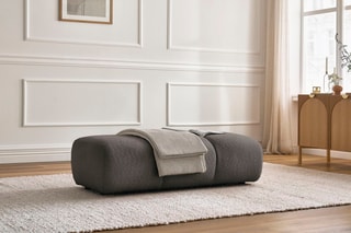 Pouf Pamira - Marron - En polyester