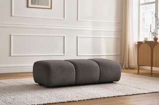 Pouf Pamira - Marron - En polyester