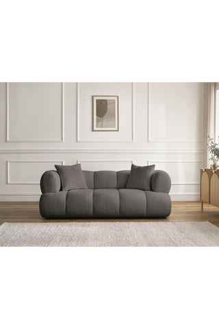 Canapé Pamira - Marron - 2 places - En polyester