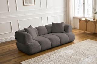 Canapé Pamira - Marron - 2 places - En polyester