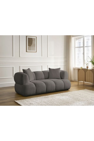 Canapé Pamira - Marron - 2 places - En polyester