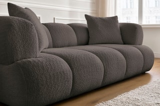 Canapé Pamira - Marron - 2 places - En polyester