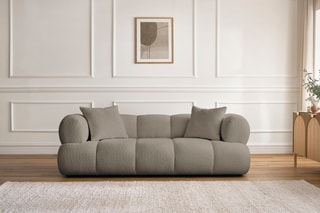 Canapé Pamira - Taupe - 2 places - En polyester