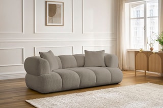 Canapé Pamira - Taupe - 2 places - En polyester