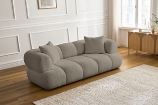 Canapé Pamira - Taupe - 2 places - En polyester
