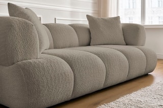 Canapé Pamira - Taupe - 2 places - En polyester