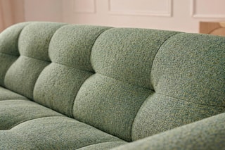 Canapé Laura - Vert clair - 3 places - En polyester et coton