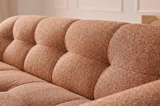 Canapé Laura - Orange - 3 places - En polyester et coton